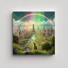 GENERICO - Cuadros Decorativos De Paisajes Urbanos Con 60x60 Cm