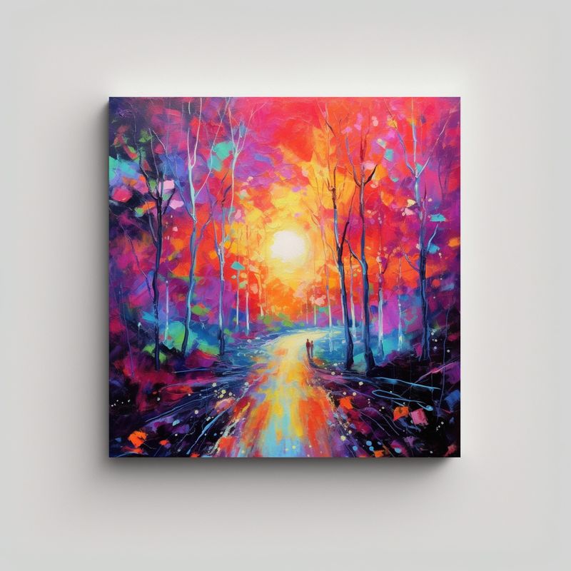 GENERICO - Pinturas Decorativas De Arte Espectacular 80x80 Cm