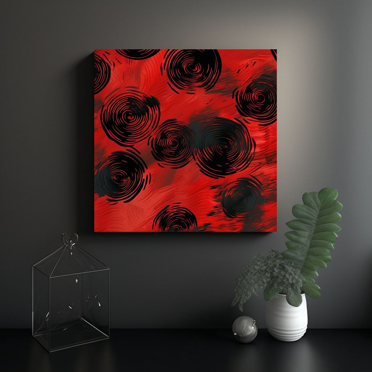 GENERICO - Pintura Lienzo Colores Estrellados Pinceladas 50x50 Cm