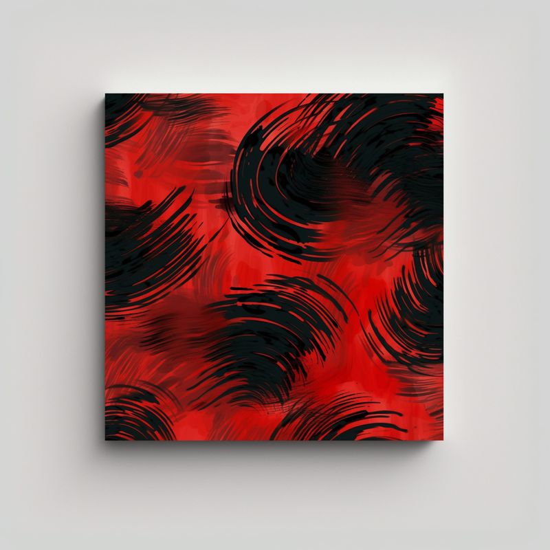 GENERICO - Cuadro Abstracto Pinceladas Enigmáticas Patrón 60x60 Cm