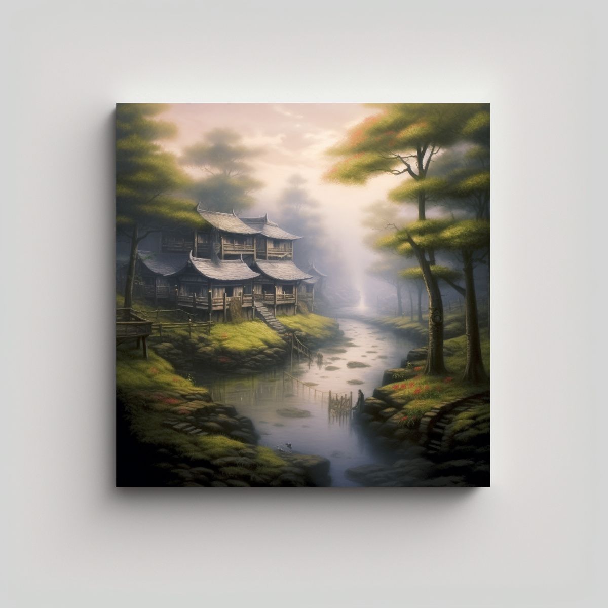 GENERICO - Pinturas Decorativas De Estilo Chino: Casa Con 50x50 Cm