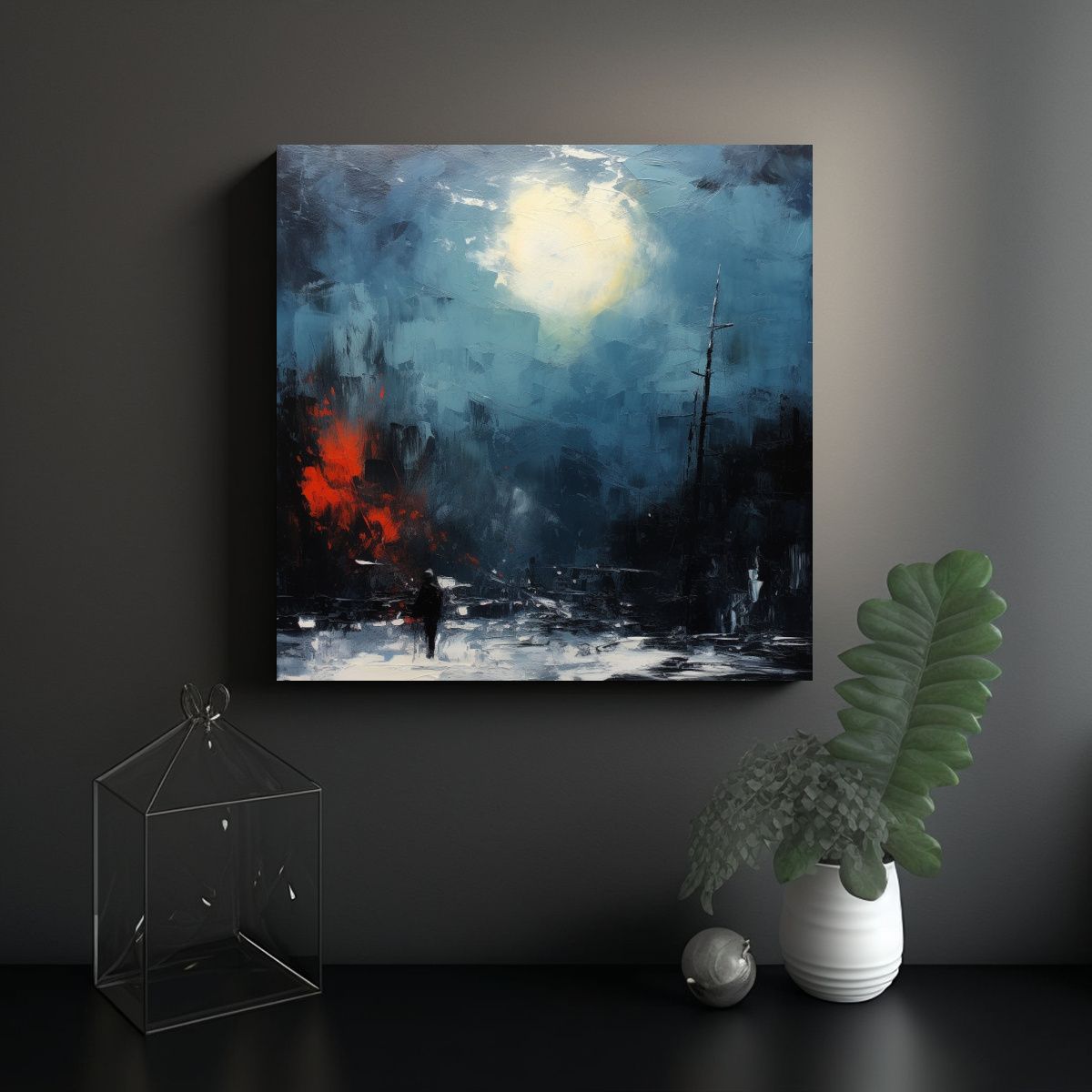 GENERICO - Cuadro Venta Living Abstracto Cinemático 90x90 Cm