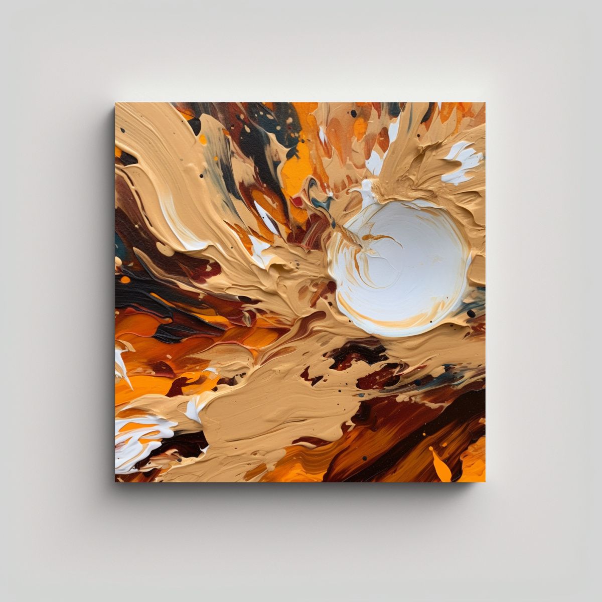 GENERICO - Tela En Bastidor Vintage Abstracto Expresivo Arte 50x50 Cm