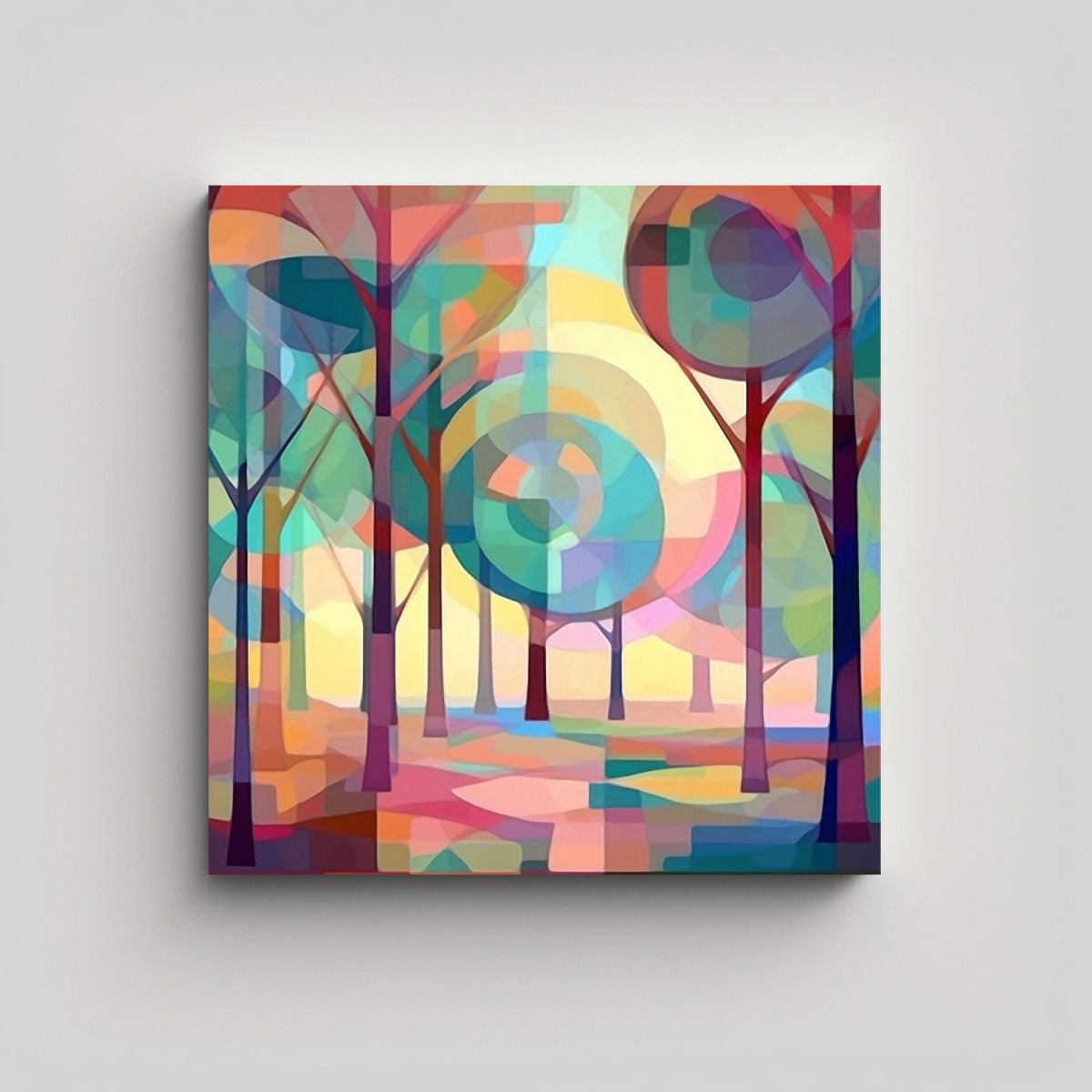 GENERICO - Pintura Mural Arte Callejero Abstracto De 90x90 Cm