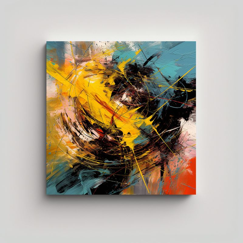 GENERICO - Arte Conceptual Se Fusiona Con Arte 80x80 Cm