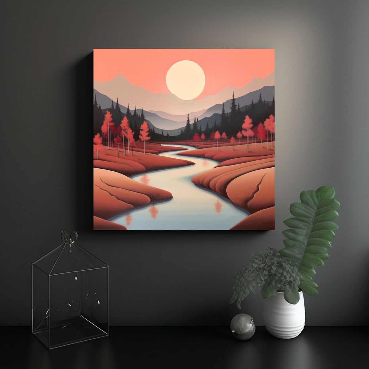 GENERICO - Pinturas En óleo Minimalistas Para Decorar 90x90 Cm