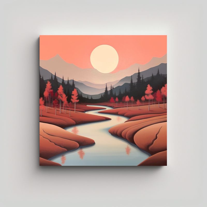 GENERICO - Pinturas En óleo Minimalistas Para Decorar 80x80 Cm