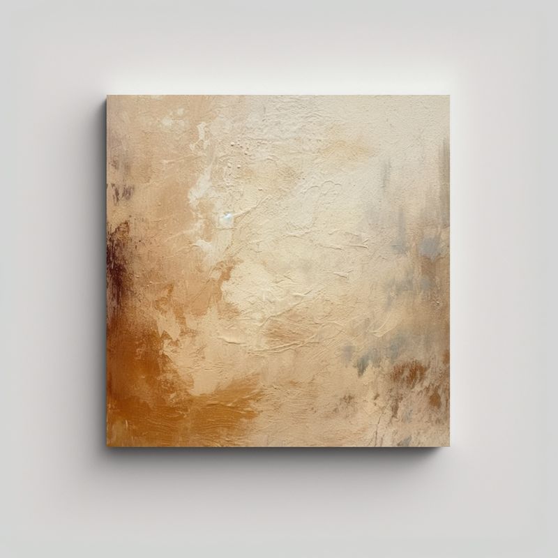 GENERICO - Fondo Lienzo Crema Beige Representación 90x90 Cm