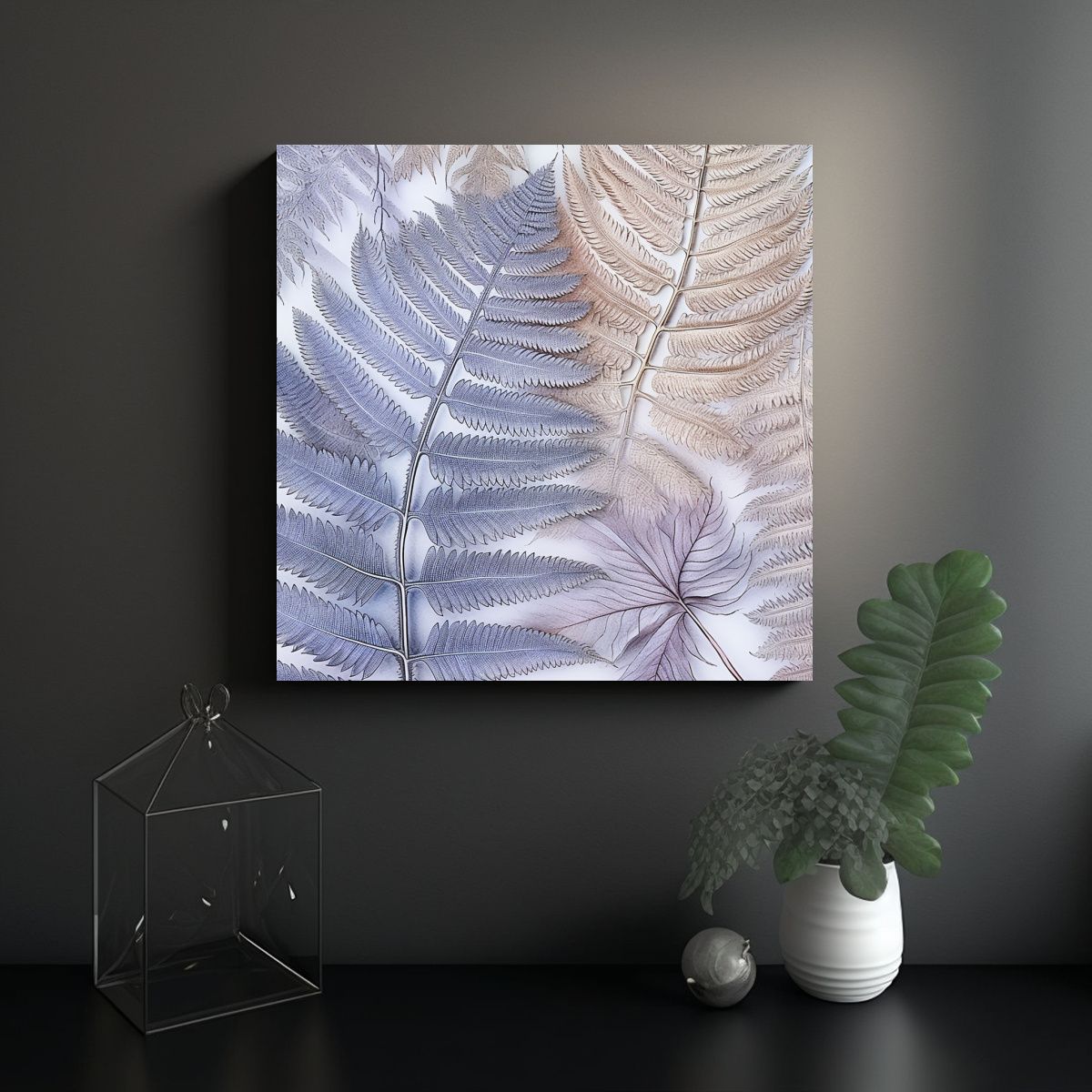 GENERICO - Cuadros Arte De Pared Expresión Intenso Cyathea 60x60 Cm