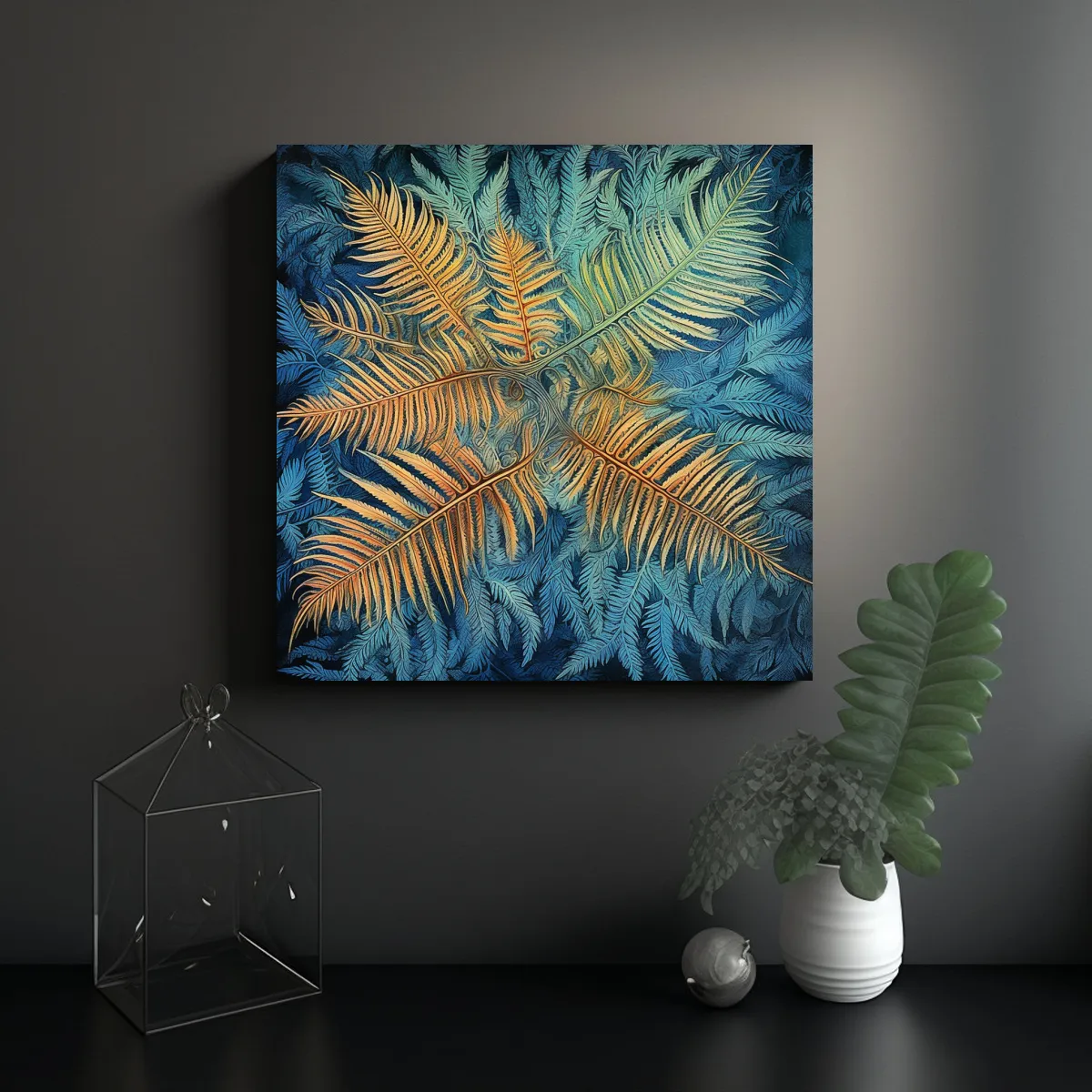 GENERICO - Decoración De Pared Con Pinturas Estilo Cyathea 50x50 Cm