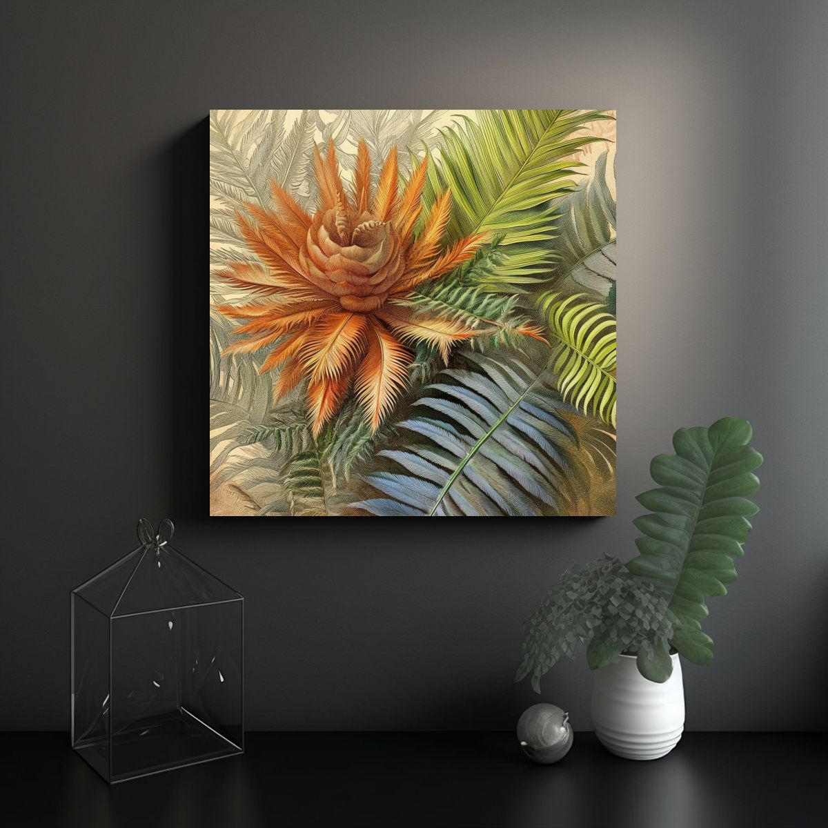GENERICO - Venta De Cuadro Cicadáceas, Varios Estilos 70x70 Cm
