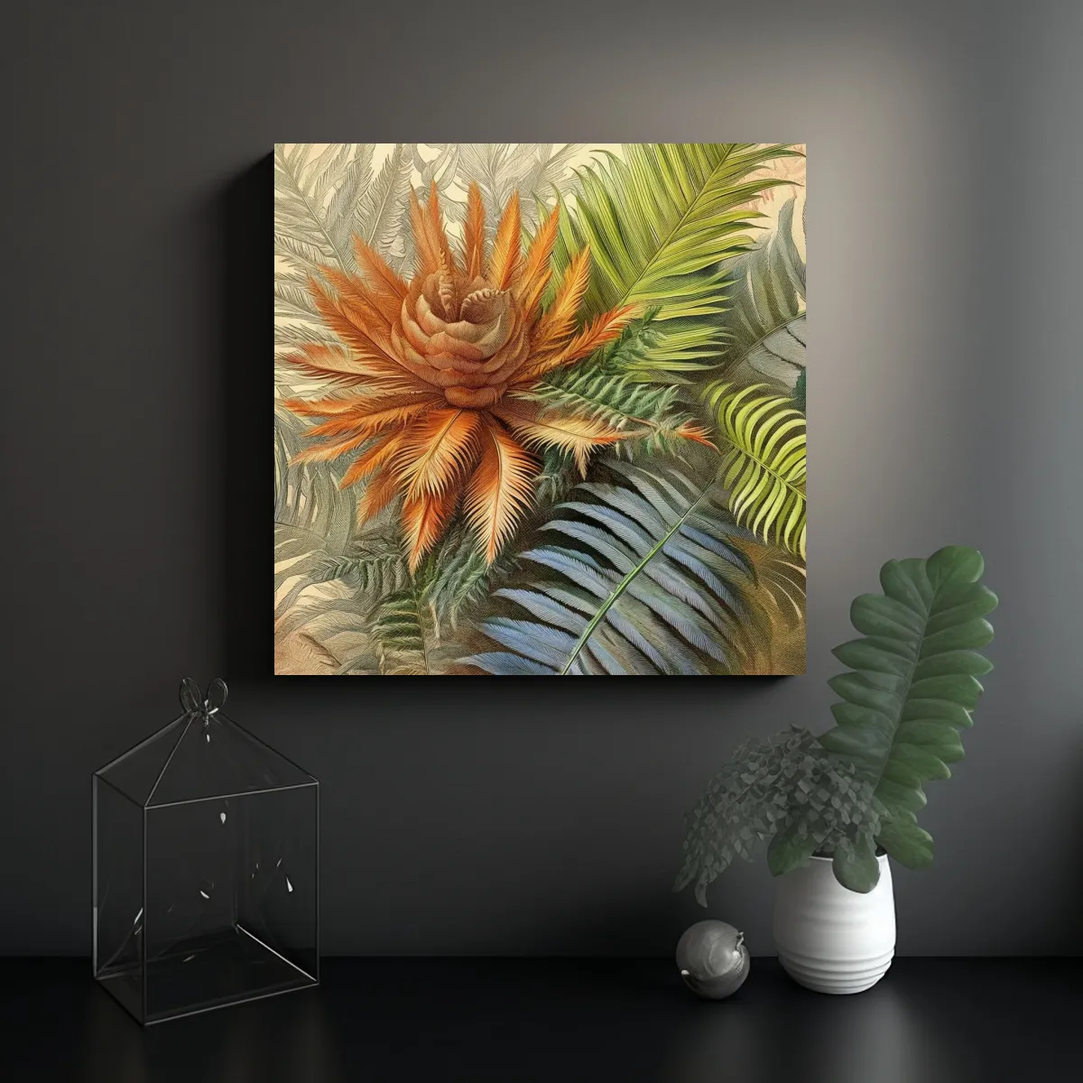 GENERICO - Venta De Cuadro Cicadáceas, Varios Estilos 80x80 Cm