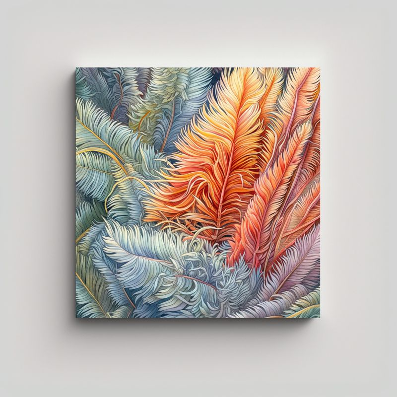 GENERICO - Cuadro Decorativo Con Motivo De Cycas Revoluta En 70x70 Cm