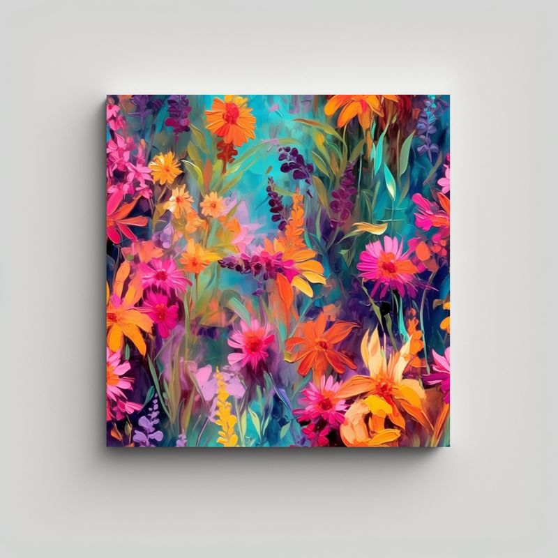 GENERICO - Pinturas Decorativas De Flores Silvestres En 60x60 Cm