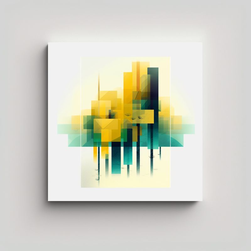 GENERICO - Cuadros Abstractos: Protagonismo Constructivista 80x80 Cm