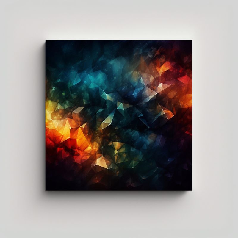 GENERICO - Pinturas Decorativas Brillantes Sobre Fondo De 60x60 Cm