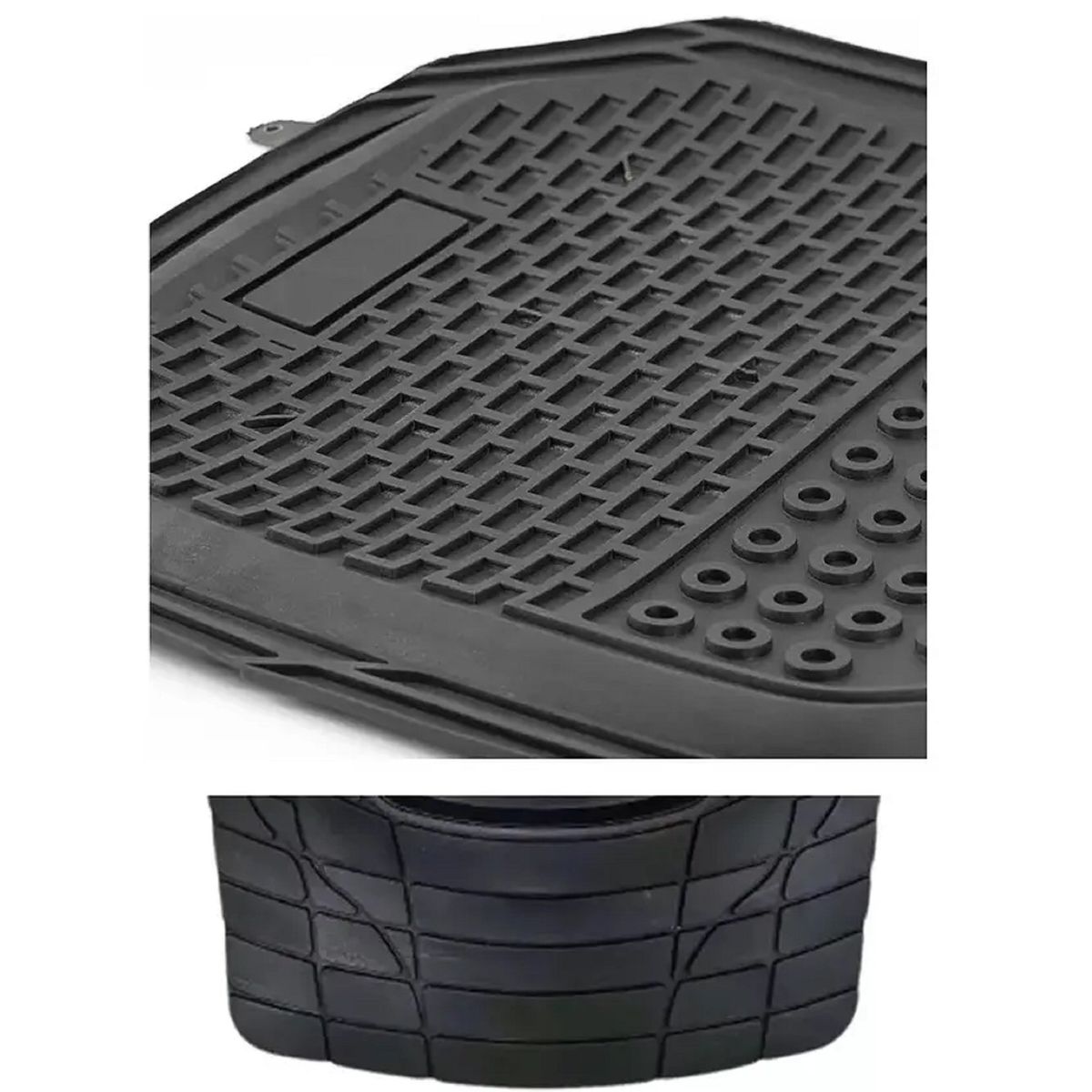 GENERICO - Alfombra De Goma Cubre Piso Para Auto Universal Set 4 Piezas