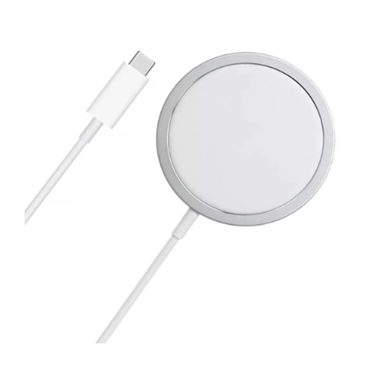 GENERICO - Cargador Magsafe Magnético Inalámbrico Compatible iPhone Color Blanco