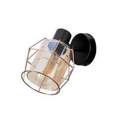 WANT - APLIQUE LED PORTA E27 NEGRO DORADO