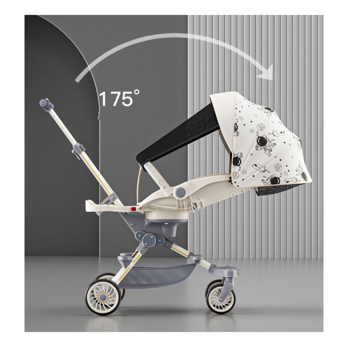 BABYLUNA - Coche Plegable Múltiples posiciones con Bandeja