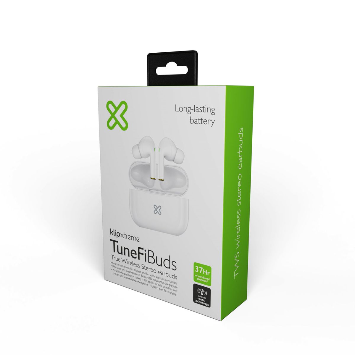 KLIP XTREME - Audifono Klip Xtreme Tunefibuds TWS IPX6 Blanco