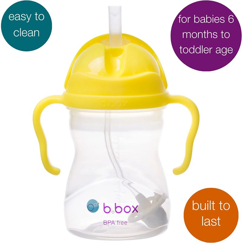 GENERICO - Vaso Con Bombilla Sippy Antiderrame BBox - Lemon