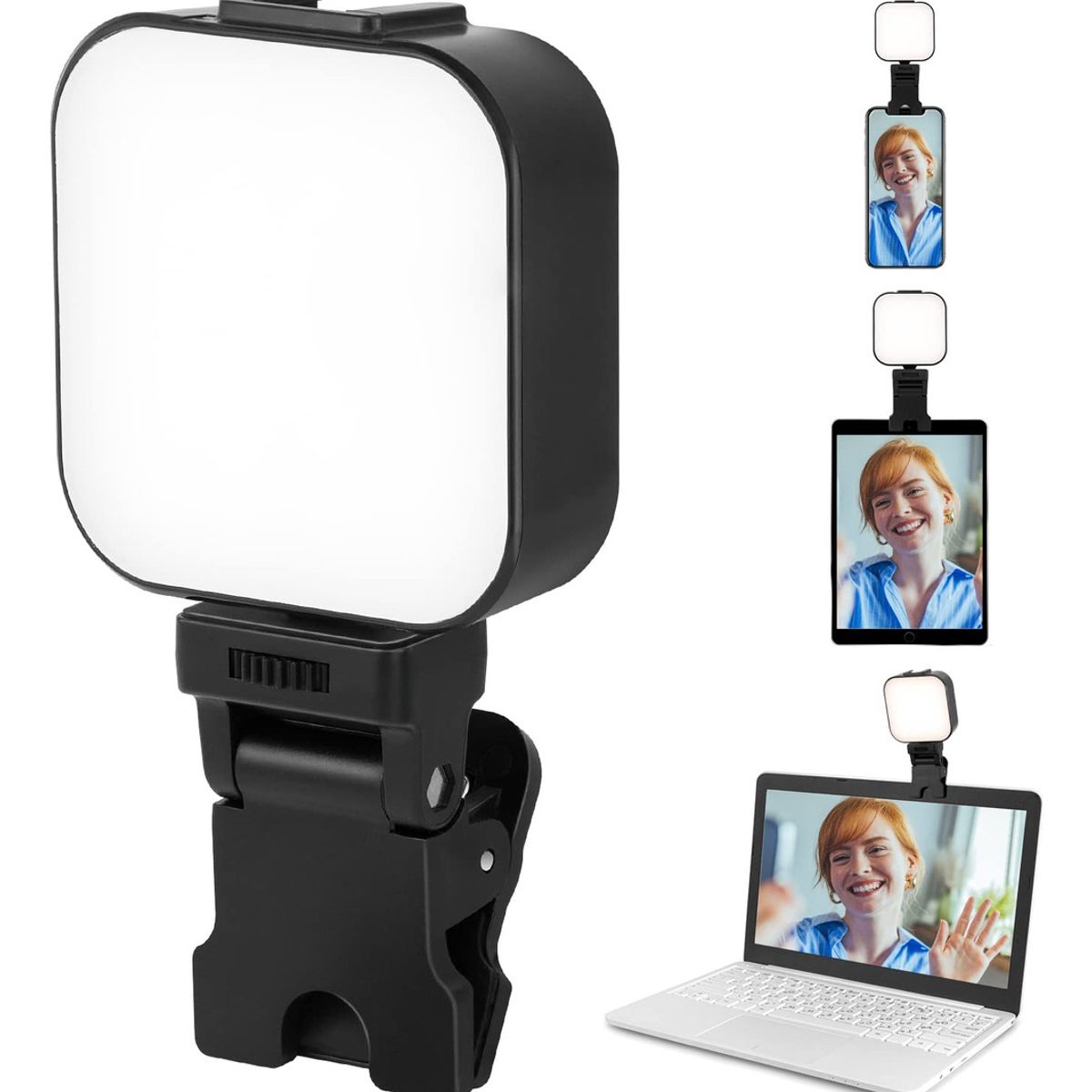 GENERICO - Panel Luz LED Selfie 64 LEDs Portatil Clip Celular Tablet Videoconferencia Fotografia