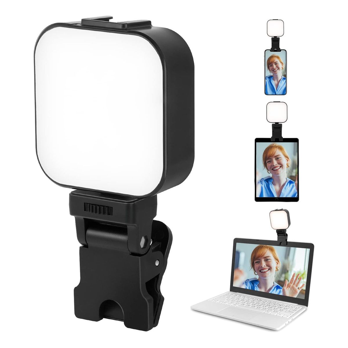 GENERICO - Panel Luz LED Selfie 64 LEDs Portatil Clip Celular Tablet Videoconferencia Fotografia