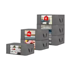GENERICO - 6 Unidades Organizador De Bolsas Almacenamiento De Ropa 35l