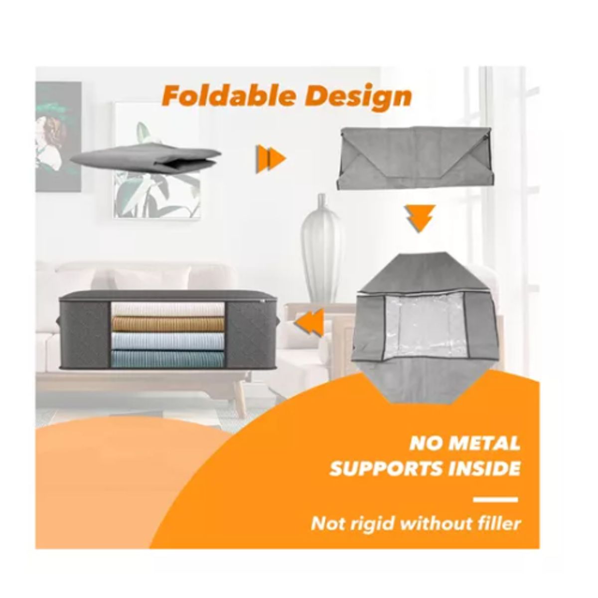 GENERICO - 6 Unidades Organizador De Bolsas Almacenamiento De Ropa 35l