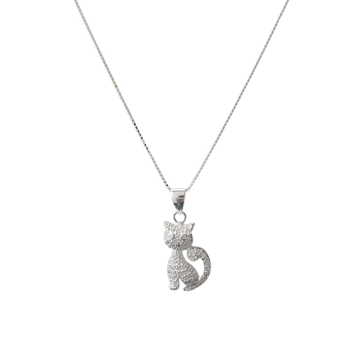 COGGIOLA - Collar Gato Circón Plata Fina 925