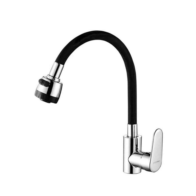 GENERICO - Manguera Flexible Cuello Lavaplatos Cocina Negro