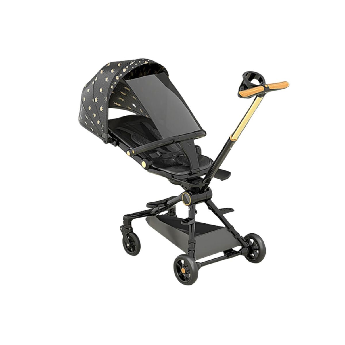 BABYLUNA - Coche Plegable Múltiples posiciones Ajuste 360 Negro_