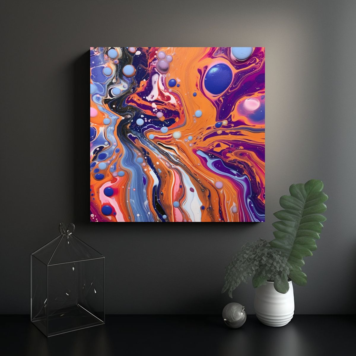 GENERICO - Pinturas Decorativas Arte Moderno Relieve 70x70 Cm.