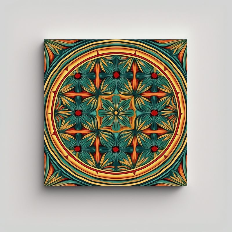 GENERICO - Cuadro Inspirador: Mandala Navideña Minimalista 80x80 Cm