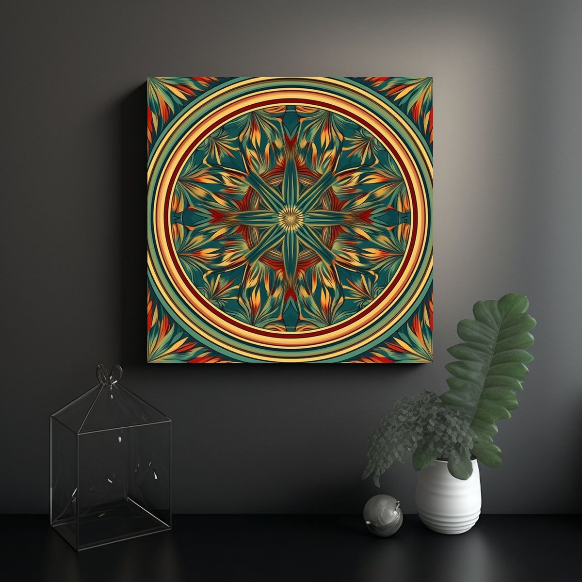 GENERICO - Diseño De Cocina En Mandala Minimalista Con 80x80 Cm