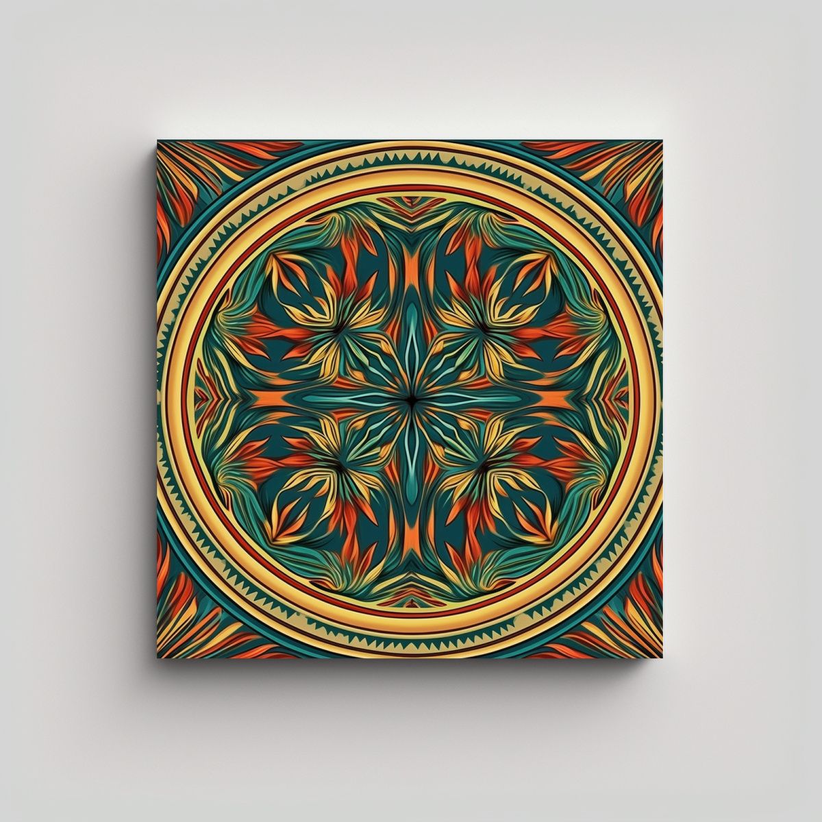 GENERICO - Cuadro Decorativo Navideño En Mandala 50x50 Cm