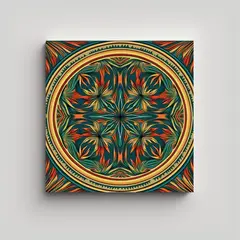 GENERICO - Cuadro Decorativo Navideño En Mandala 60x60 Cm