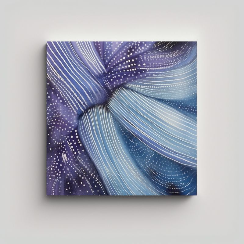 GENERICO - Cuadro De Composición Con Protagonismo De Rayas 60x60 Cm
