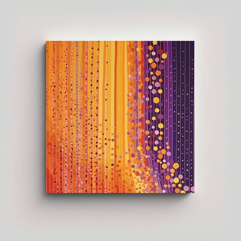 GENERICO - Pinturas Decorativas Con Rayas De Colores 70x70 Cm