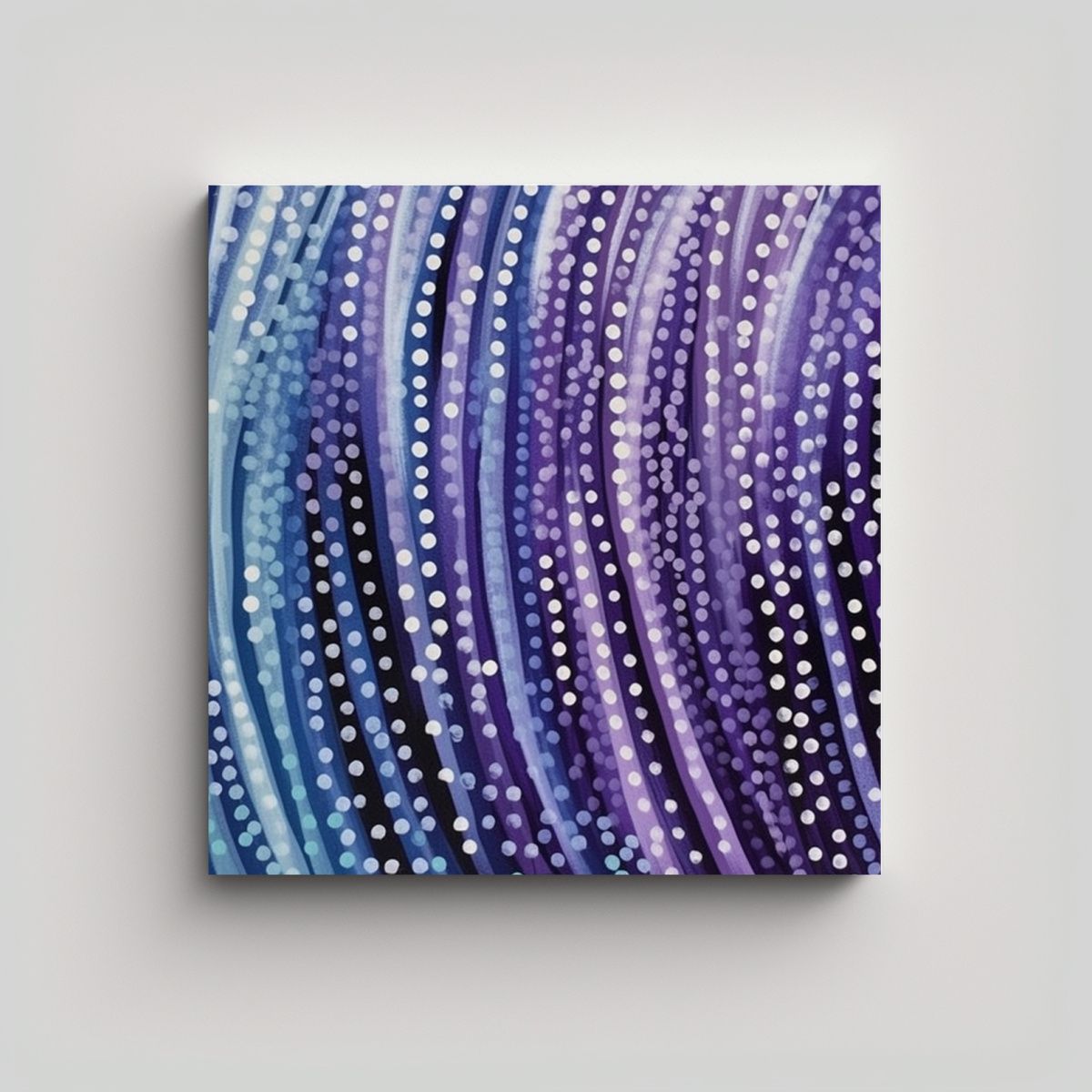 GENERICO - Cuadros Decorativos Modernos: Rayas Punteadas 70x70 Cm