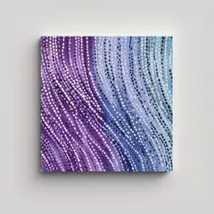 GENERICO - Cuadros Decorativos Modernos: Rayas Punteadas 80x80 Cm