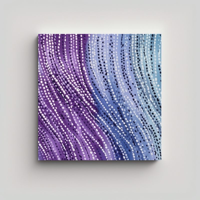 GENERICO - Cuadros Decorativos Modernos: Rayas Punteadas 70x70 Cm