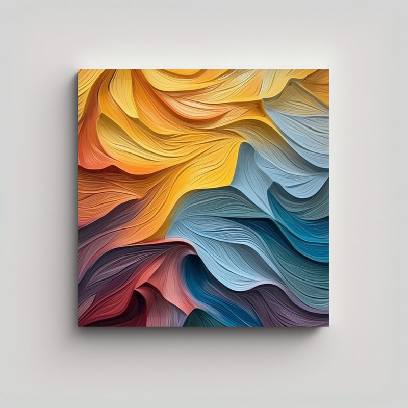 GENERICO - Cuadros Abstractos En Lienzo Con 10 Colores 60x60 Cm