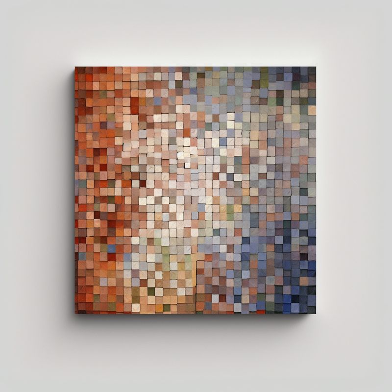 GENERICO - Decoración Moderna: Cuadrados Grandes Dispuestos 70x70 Cm