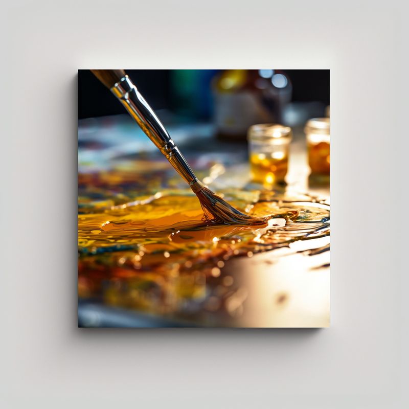 GENERICO - Pintura En Lienzo Con óleo, Diseño único, 80x80 Cm