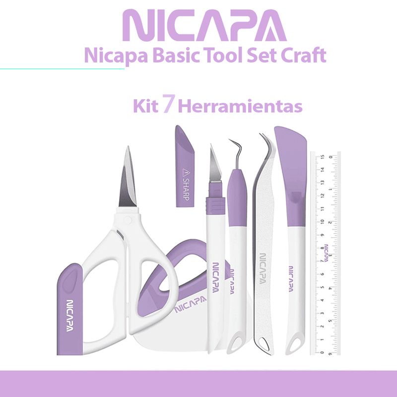 GENERICO - Juego de 7 herramientas para tapetes marca NICAPA