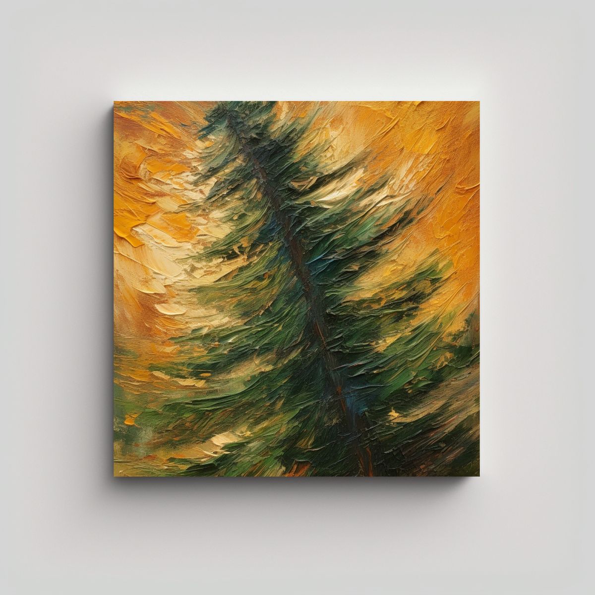 GENERICO - Pintura Exp. De Arte Urbano De Un Abeto Con 70x70 Cm