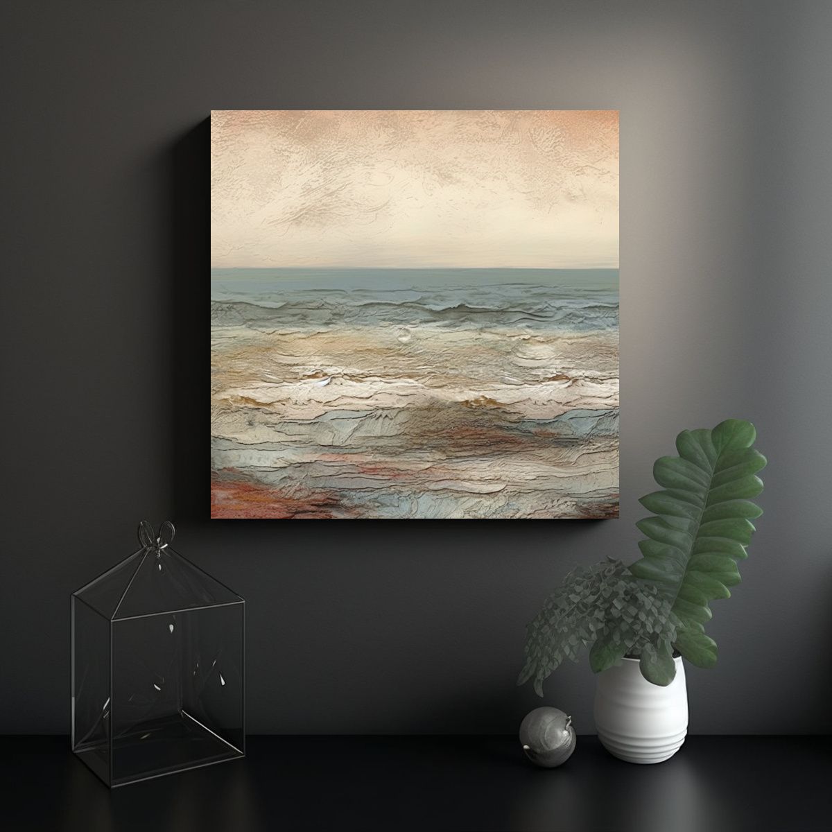 GENERICO - Paisaje Costero Extraordinario Estilo Vija 70x70 Cm.