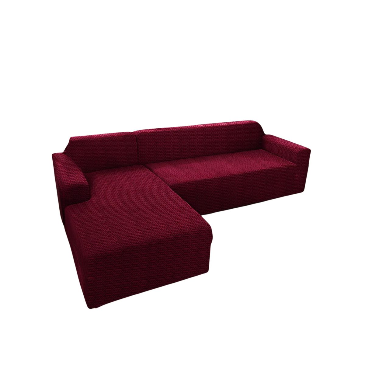 GENERICO - Funda Cubre Sofá Tipo L Diseño Textura 3 cuerpos 230x180cm